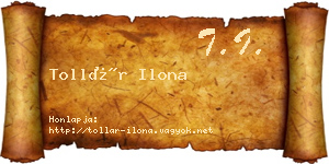 Tollár Ilona névjegykártya